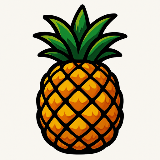 Ananas.
In-Game asset.  2d.  High contrast.  No shadows