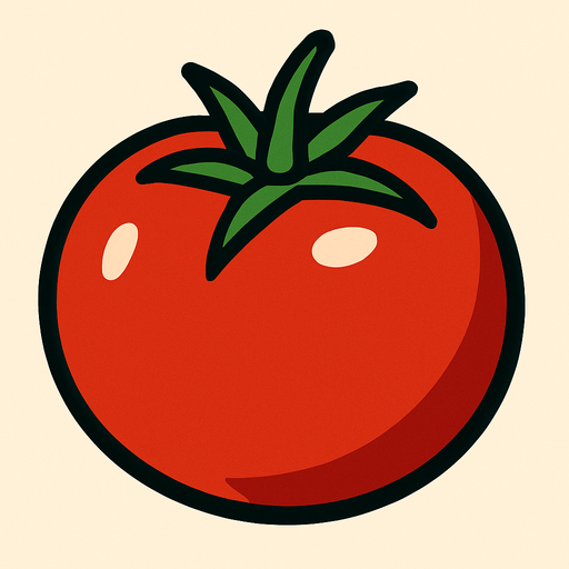 tomate.
In-Game asset.  2d.  High contrast.  No shadows