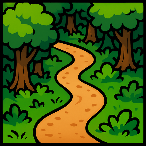 forestPathTile.
In-Game asset.  2d.  High contrast.  No shadows