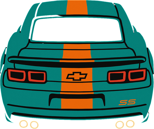 Cheverleot camaro ss arkasi ama yukaridan
In-Game asset.  2d.  High contrast.  No shadows