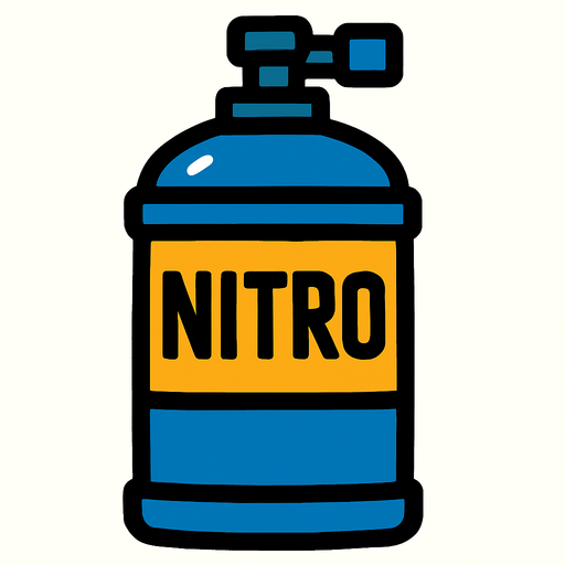 Nitro.
In-Game asset.  2d.  High contrast.  No shadows