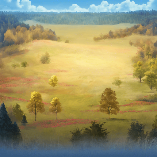 A variation with a few more trees along the outer edges of the meadow.