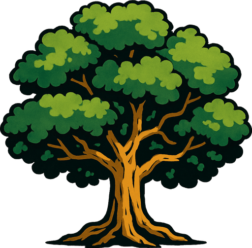 ağaç çınar.
In-Game asset.  2d.  High contrast.  No shadows