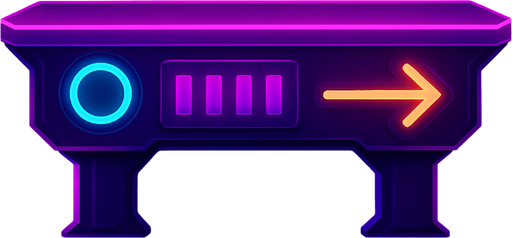 Neon cyberpunk futuristic glowing side-view 2d platformer style platform flat top