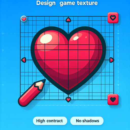 Heart.
Single Game Texture.  In-Game asset.  2d.  High contrast.  No shadows