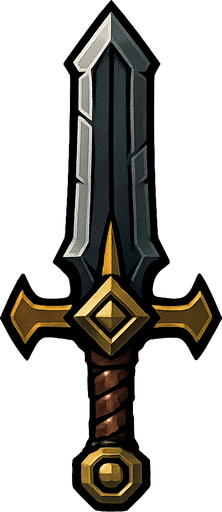 espada de guerra.
In-Game asset.  2d.  High contrast.  No shadows