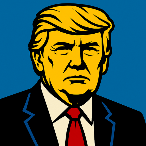 Donald Trump.
In-Game asset.  2d.  High contrast.  No shadows