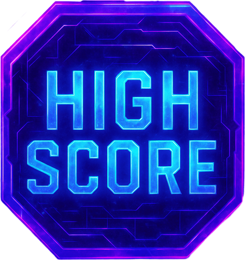 Change this 'start game' button to 'High Score' button with cyberpunk + abstract style. Futuer.
