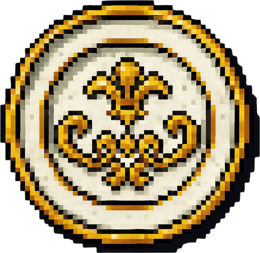 plato con decoraciones de oro pixel art metal slug style.
In-Game asset.  2d.  High contrast.  No shadows