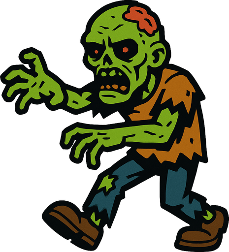 the zombie.
In-Game asset.  2d.  High contrast.  No shadows