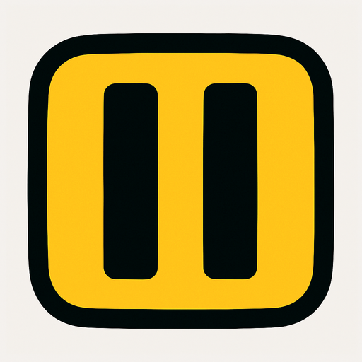 pause icon.
In-Game asset.  2d.  High contrast.  No shadows