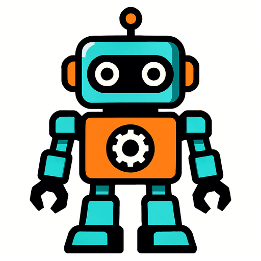 robot.
In-Game asset.  2d.  High contrast.  No shadows
