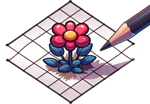 little flower.
Single Game Texture. In-Game asset. 2d. Blank background. High contrast. No shadows.