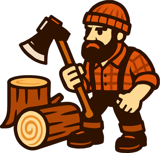 Oduncu.
In-Game asset.  2d.  High contrast.  No shadows