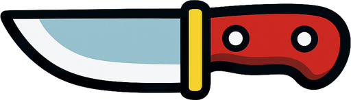 Knife 2d game.
In-Game asset.  2d.  High contrast.  No shadows