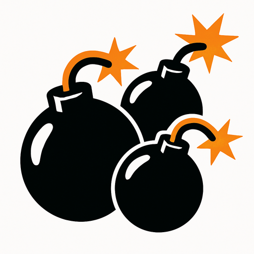 bomb_multi.
In-Game asset.  2d.  High contrast.  No shadows