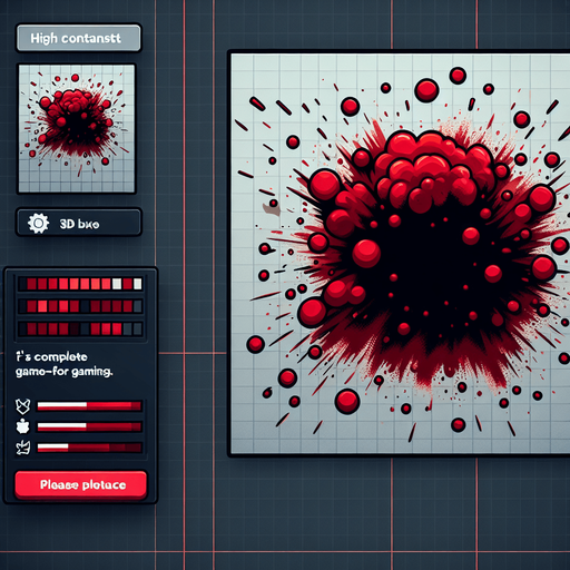 exploiding blood.
Single Game Texture. In-Game asset. 2d. Blank background. High contrast. No shadows.