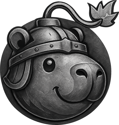 Transformalo todo en metal. Recuerda los rasgos de capibara. Hazlo redondo y sin fondo.