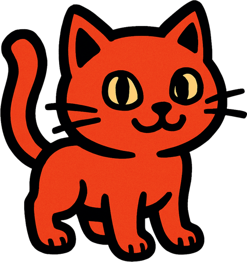 Cat.
In-Game asset.  2d.  High contrast.  No shadows