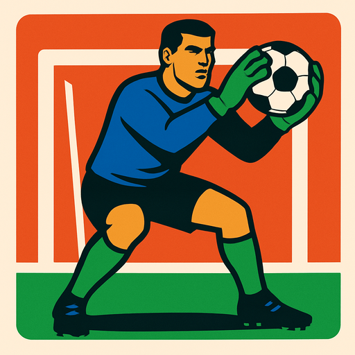 a good goal keeper.
In-Game asset.  2d.  High contrast.  No shadows