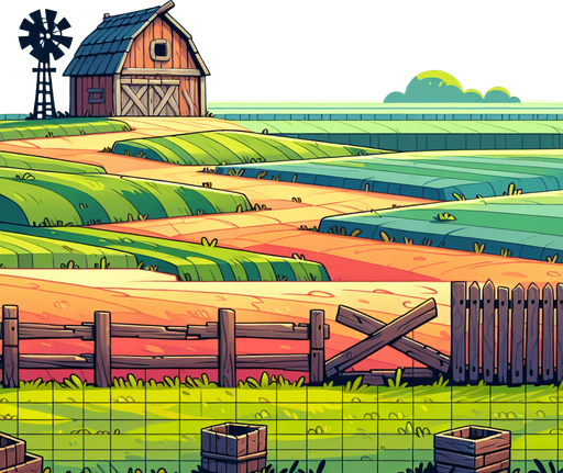 farm style

2D Platformer Background..
Single Game Texture. In-Game asset. 2d. Blank background. High contrast. No shadows.