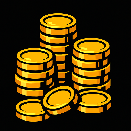 gold.
In-Game asset.  2d.  High contrast.  No shadows