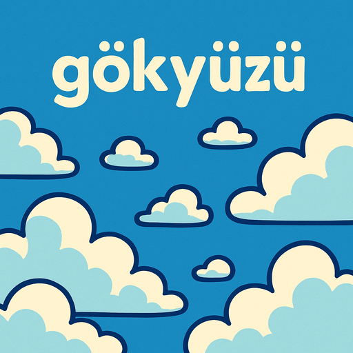 gökyüzü.
In-Game asset.  2d.  High contrast.  No shadows