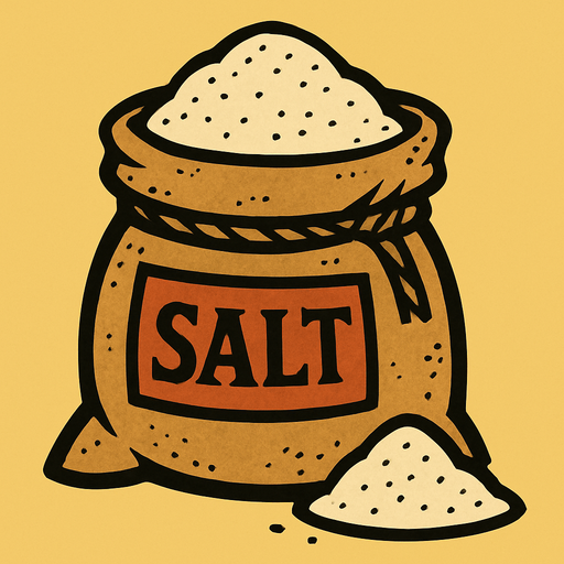 ortaçağ ticari tuz.
In-Game asset.  2d.  High contrast.  No shadows