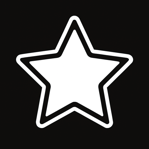 beyaz renkli yıldız.
In-Game asset.  2d.  High contrast.  No shadows