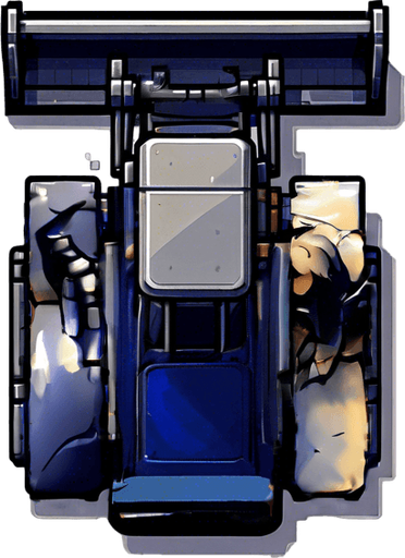 Impression de mouvement des chenilles.