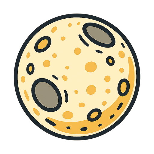moon.
In-Game asset.  2d.  High contrast.  No shadows
