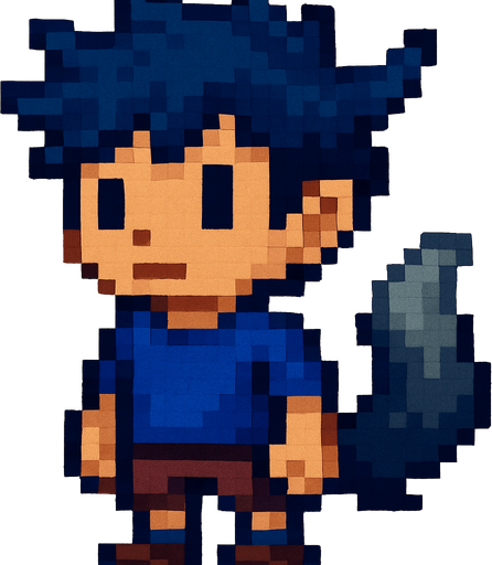 Cola de lobo, pixelart