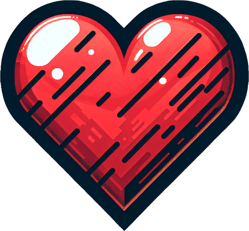 Kalp yap.
Single Game Texture. In-Game asset. 2d. Blank background. High contrast. No shadows.