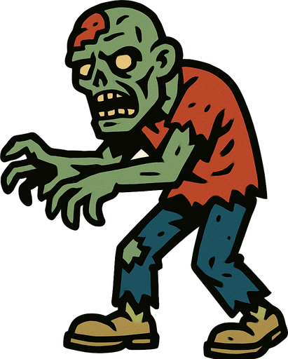 ZOMBIE.
In-Game asset.  2d.  High contrast.  No shadows