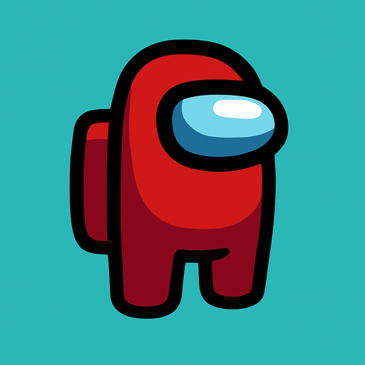 crewmate among us.
In-Game asset.  2d.  High contrast.  No shadows