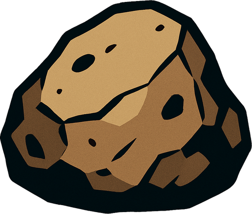 small rock.
In-Game asset.  2d.  High contrast.  No shadows