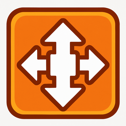 Movement button, item moving button.
In-Game asset.  2d.  High contrast.  No shadows