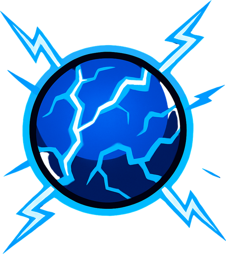 Electro ball.
In-Game asset.  2d.  High contrast.  No shadows