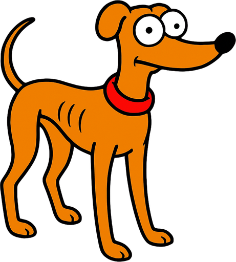 Santa's Little Helper the Simpsons
In-Game asset.  2d.  High contrast.  No shadows