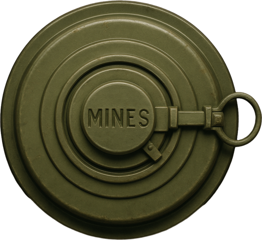 landmine from top view