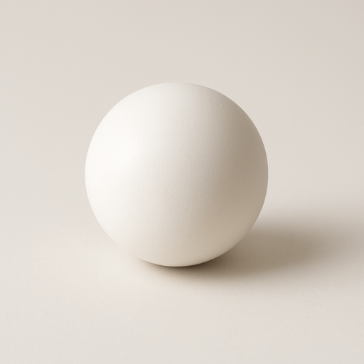 a simple white ball.
uniform light