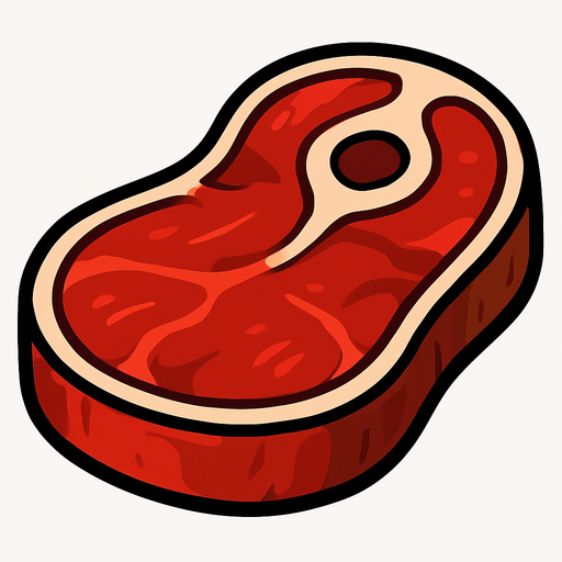 meat no background.
In-Game asset.  2d.  High contrast.  No shadows