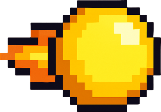 pixelart yellow circular bullet to shoot enemies
In-Game asset.  2d.  High contrast.  No shadows. Pixel art