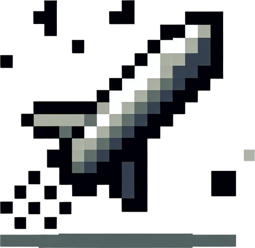 an 8-bit missile pointing upward.
Single Game Texture. In-Game asset. 2d. Blank background. High contrast. No shadows.