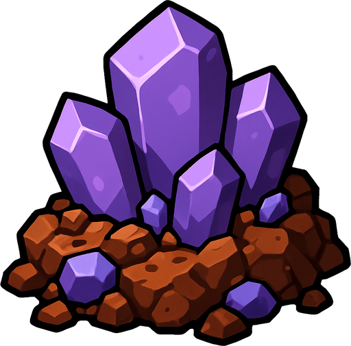 Helium cevheri - yazısız.
In-Game asset.  2d.  High contrast.  No shadows