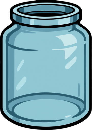 Enorme Récipient transparent.
In-Game asset.  2d.  High contrast.  No shadows