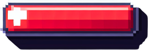 Create a plain red health bar
Single Game Texture. In-Game asset. 2d. Blank background. High contrast. No shadows.