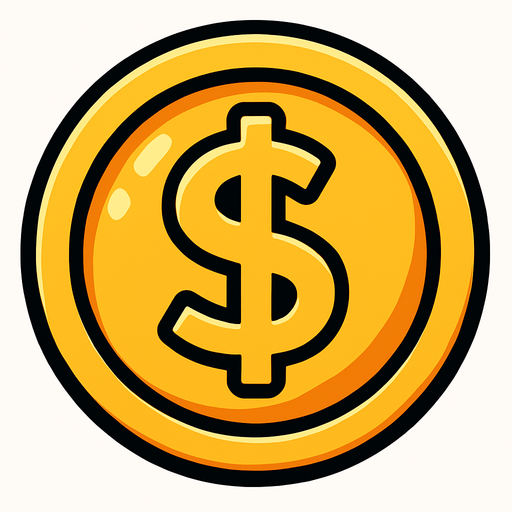 Coin.
In-Game asset.  2d.  High contrast.  No shadows