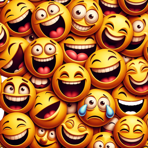 serie of laughing smileys