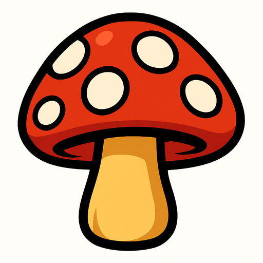 hongo.
In-Game asset.  2d.  High contrast.  No shadows